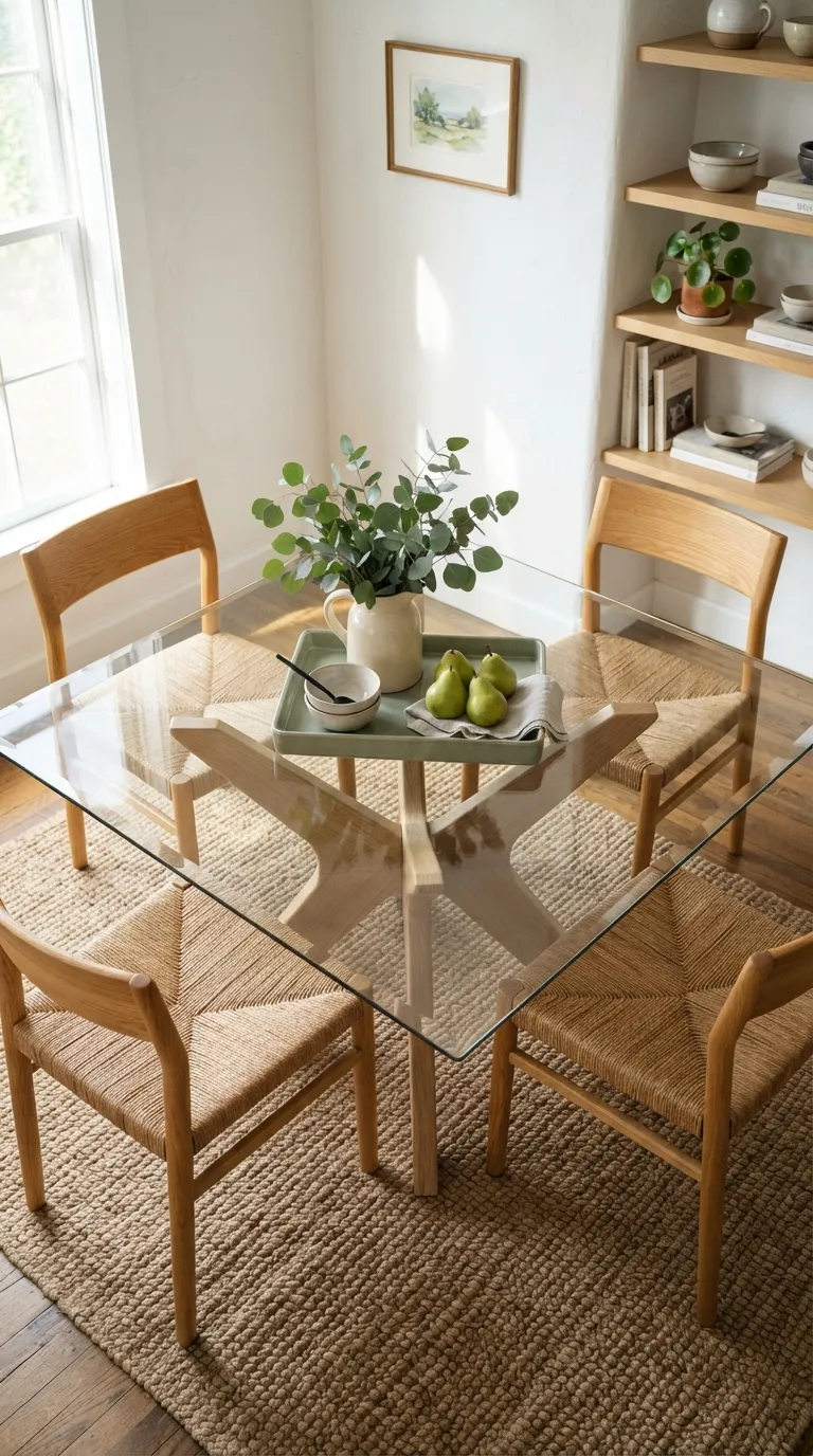 glass dining room table decor Fresh Greenery Tray