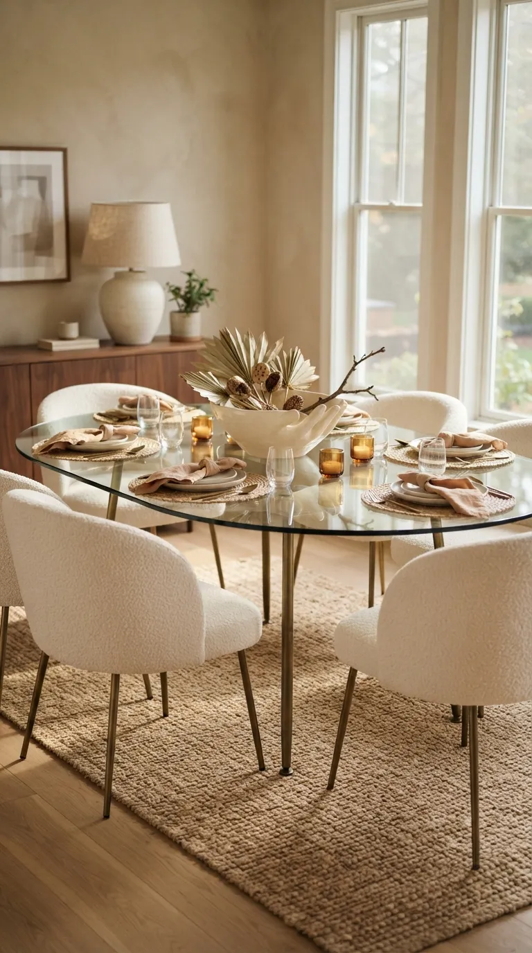 glass dining room table decor Sculptural Ceramic Bowl