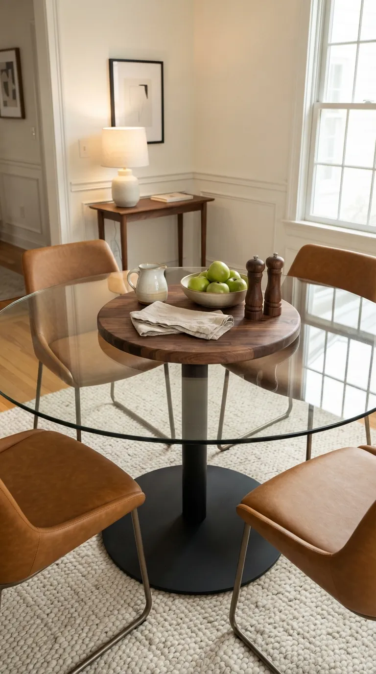 glass dining room table decor Wooden Board Display