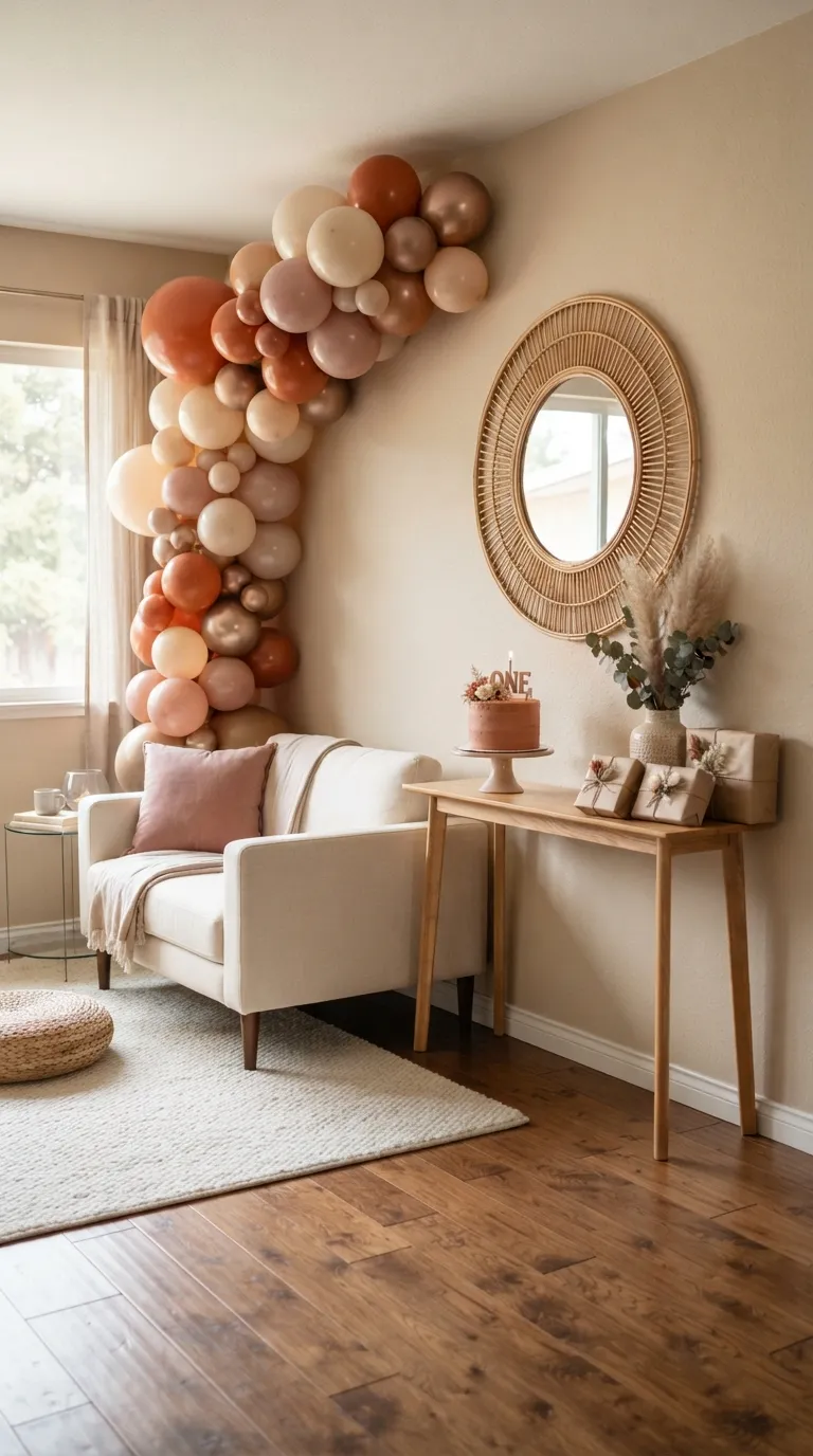 Happy Birthday Living Room Balloon Backdrop Wall