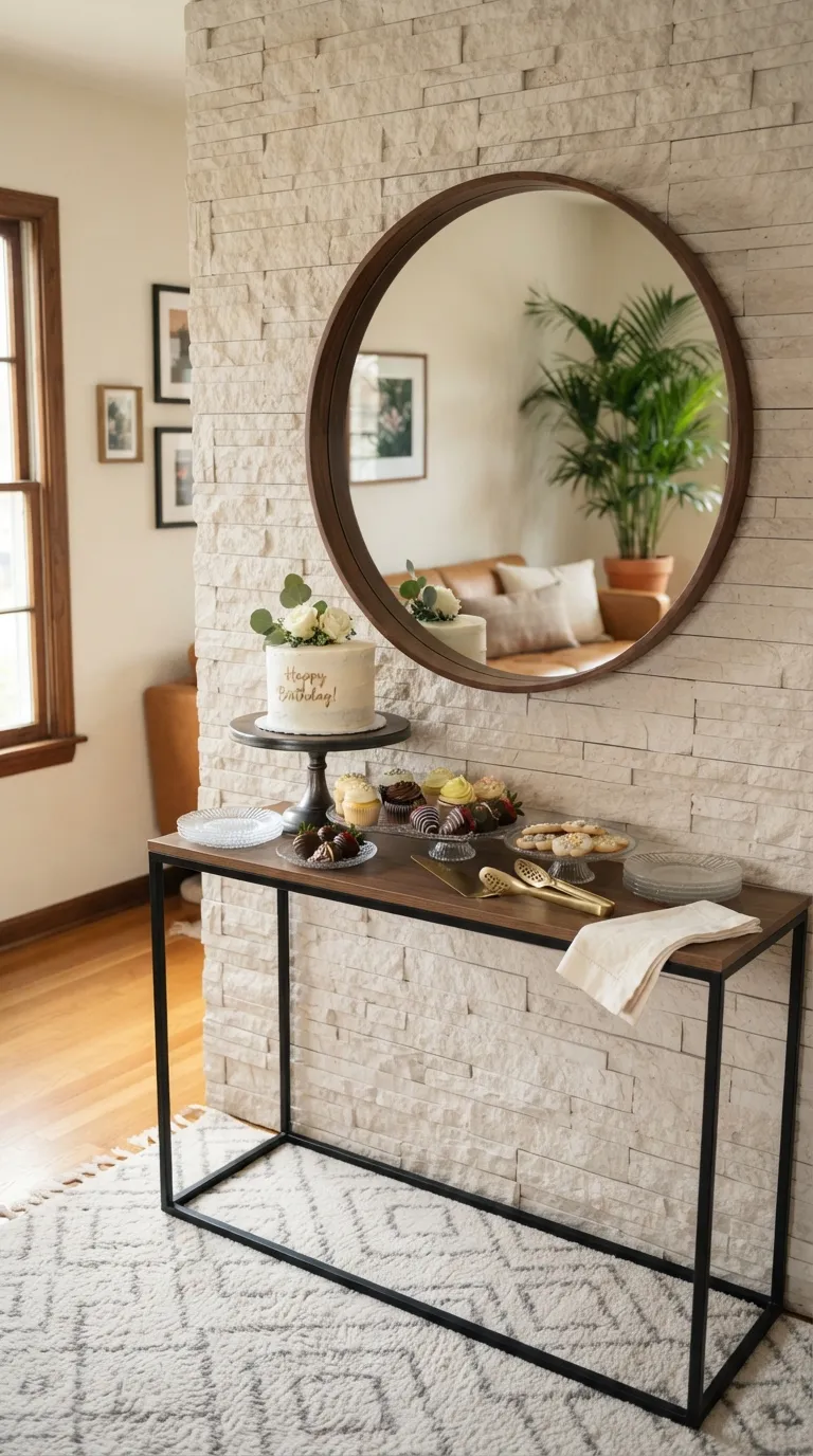 Happy Birthday Living Room Chic Dessert Station