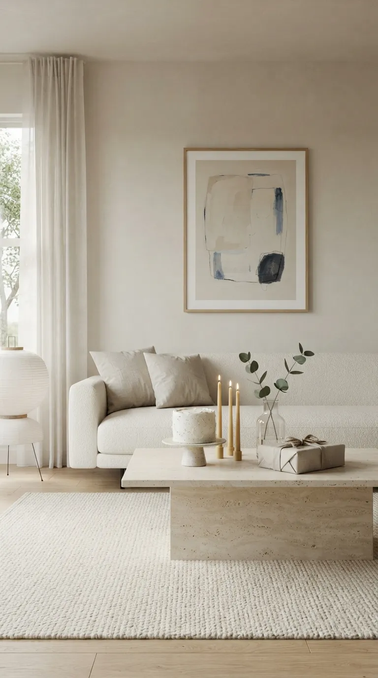 Happy Birthday Living Room Minimalist Birthday Setup