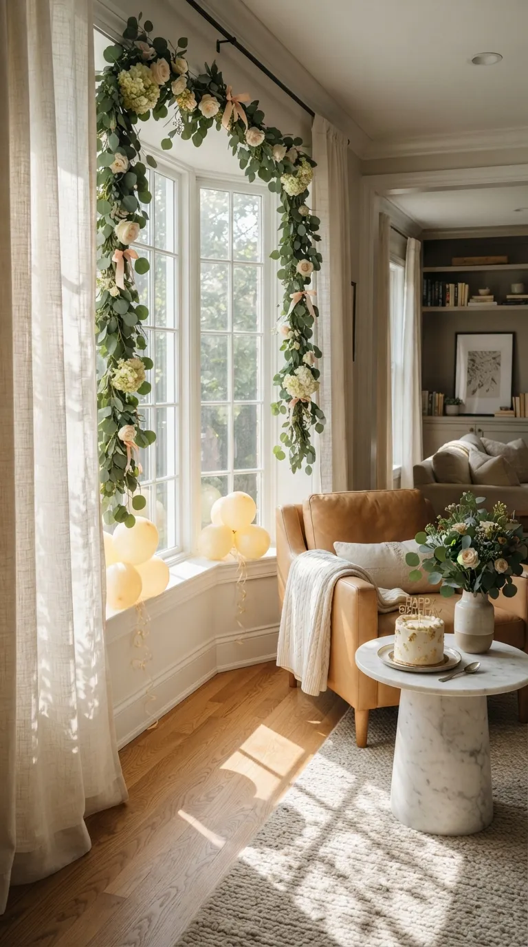 Happy Birthday Living Room Pretty Window Decor