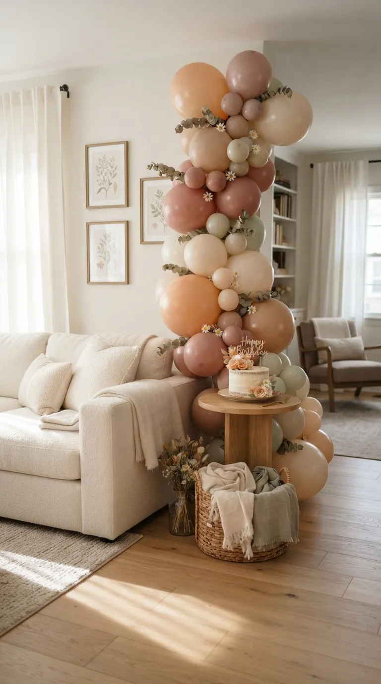 Happy Birthday Living Room Soft Balloon Corner