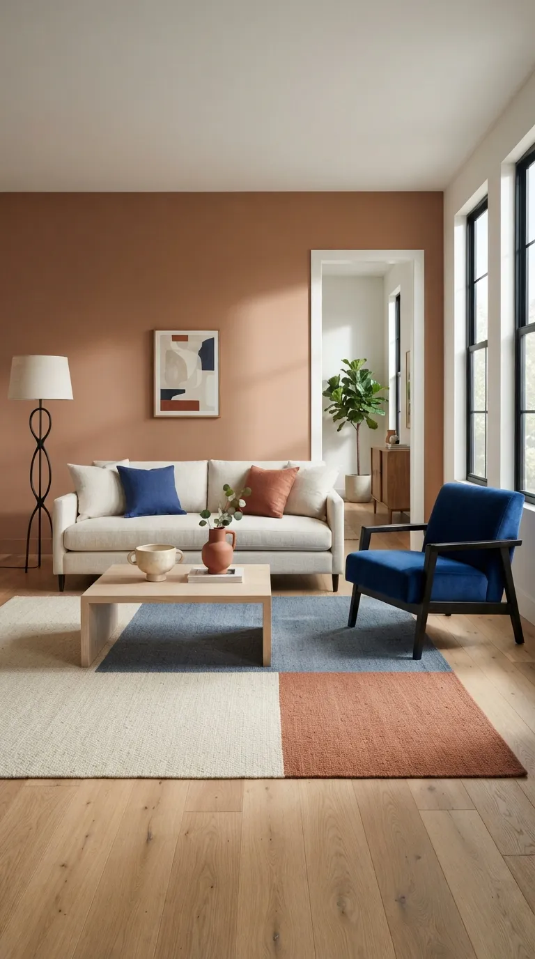 home design trends for living rooms Color-Blocked Living Rooms Feel Fresh