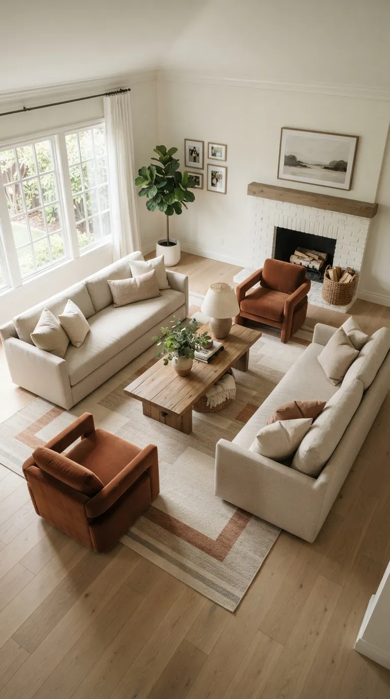 home design trends for living rooms Conversation Seating Beats Perfect Symmetry