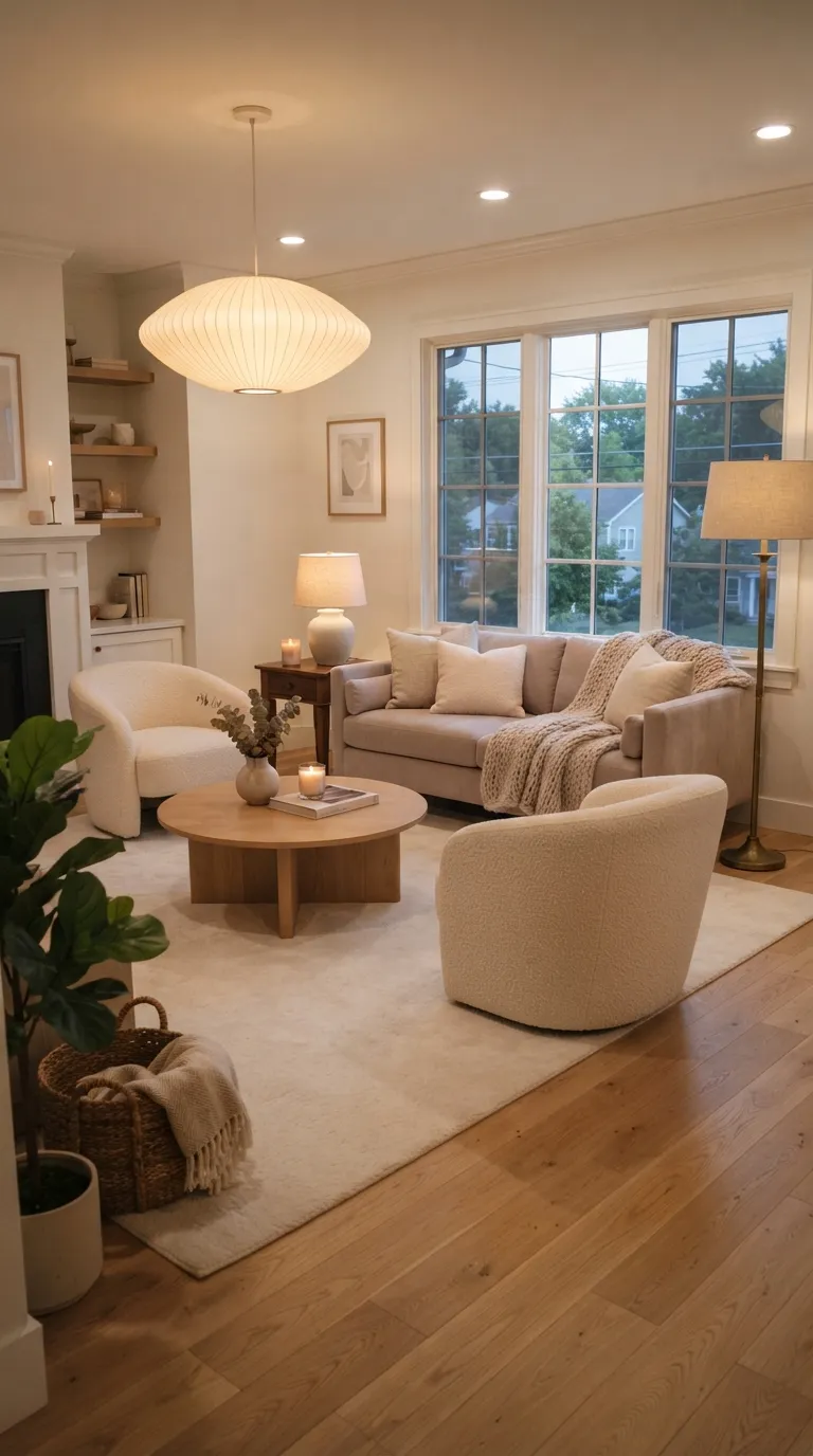 home design trends for living rooms Layered Lighting Sets the Tone