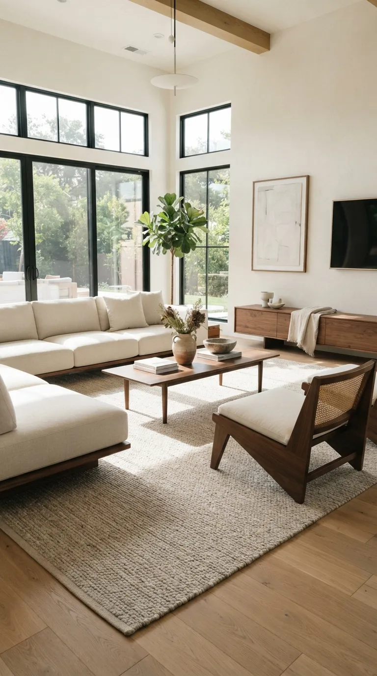 home design trends for living rooms Low-Profile Furniture Opens the Room