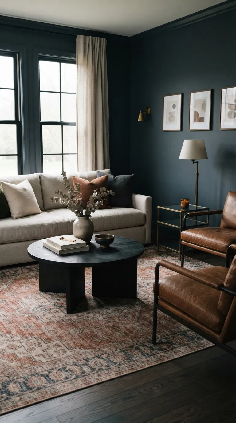 home design trends for living rooms Moody Walls Create a Cozy Mood