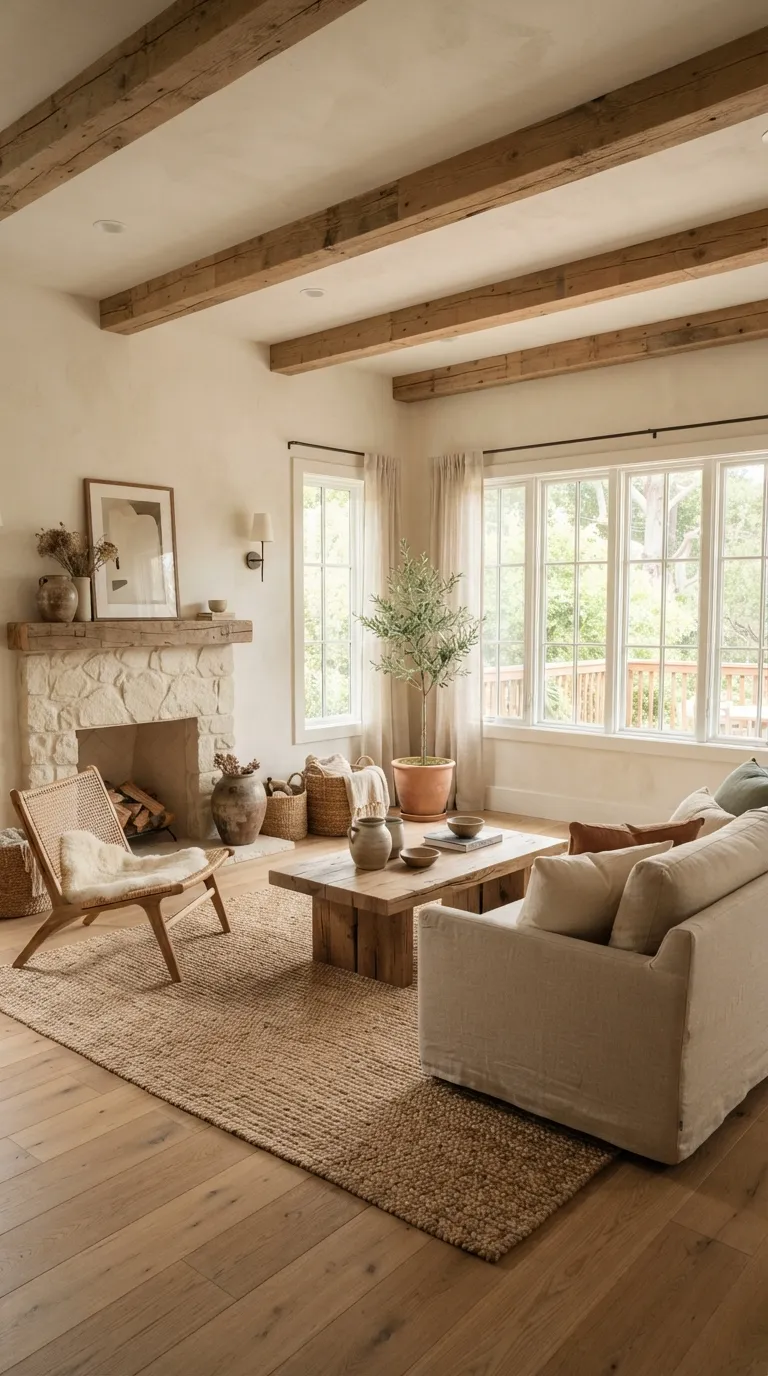 home design trends for living rooms Natural Materials Keep Spaces Grounded