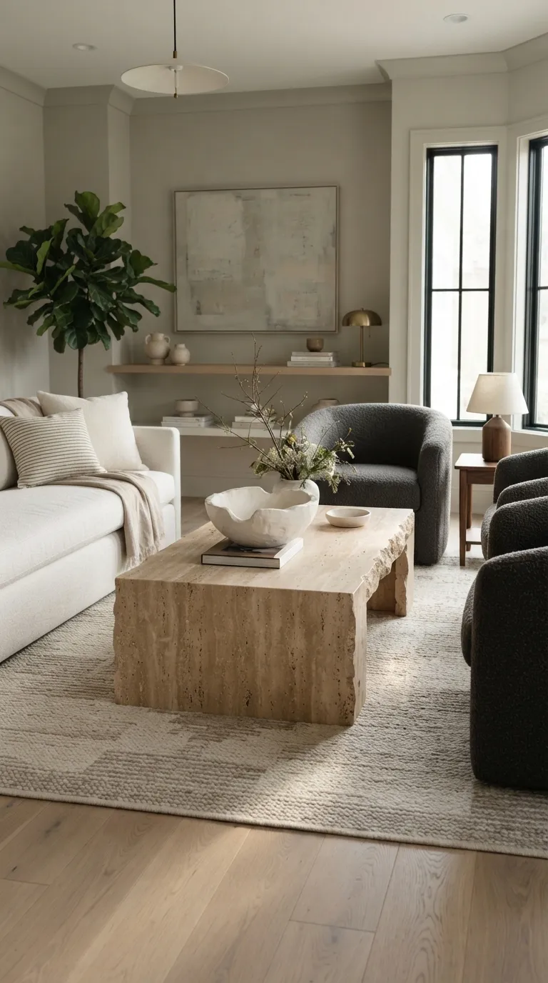 home design trends for living rooms Statement Stone Coffee Tables
