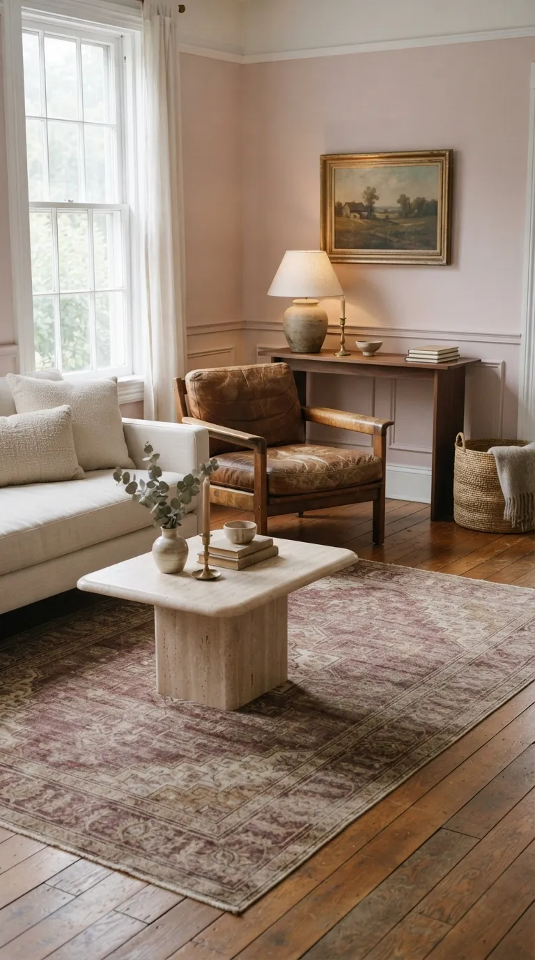 home design trends for living rooms Vintage Pieces Mix With Modern Shapes