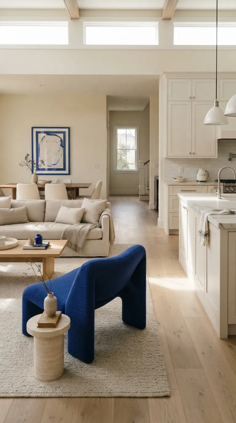 home design trends for open floor plans Bring in a Bold Accent Color