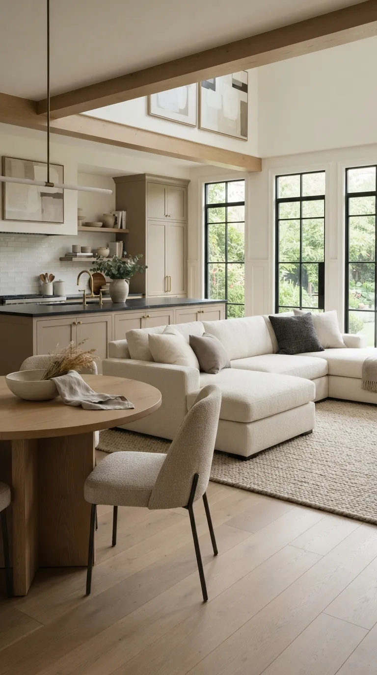 home design trends for open floor plans Choose a Cohesive Neutral Color Palette