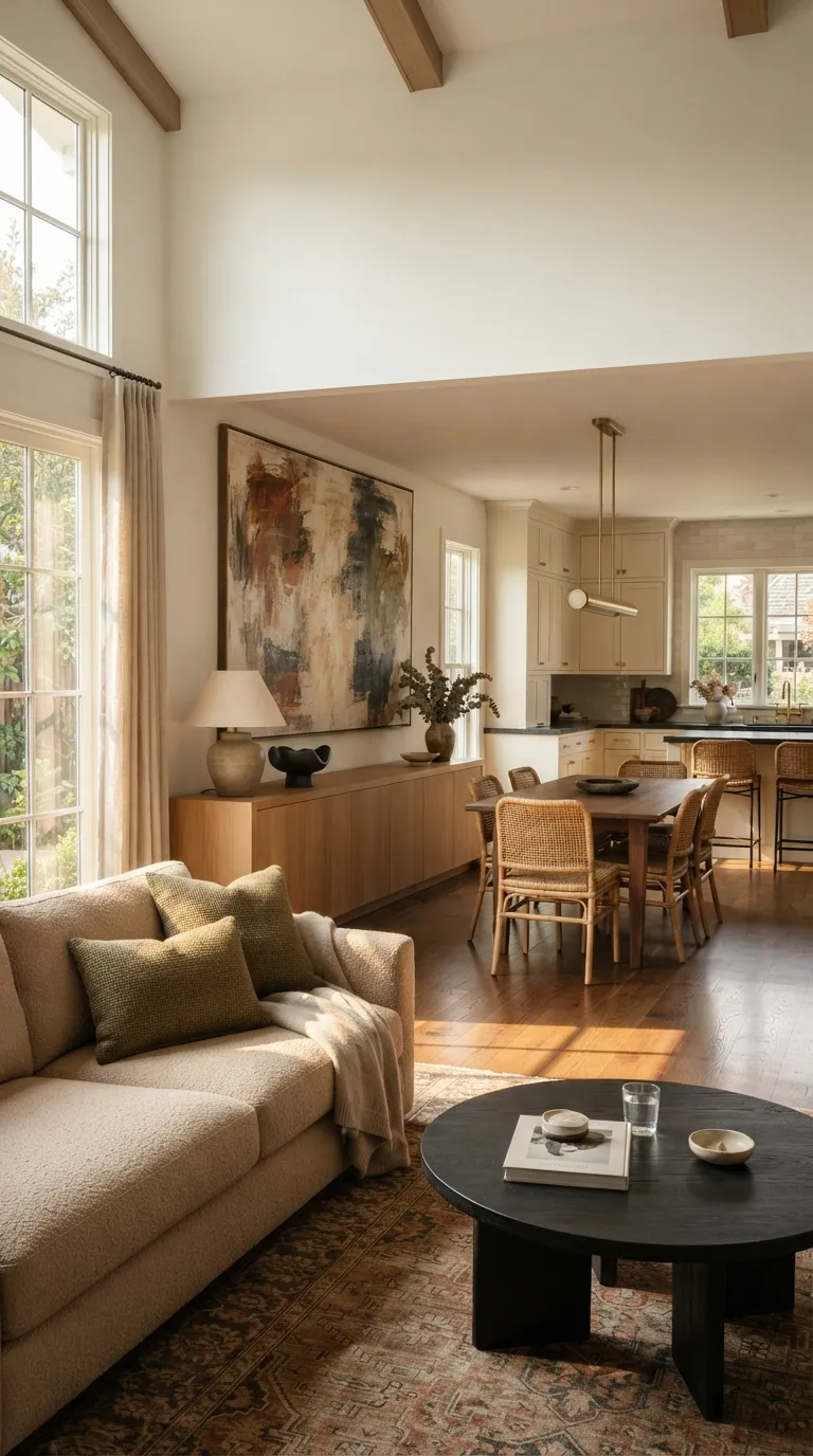 home design trends for open floor plans Choose One Large Art Piece