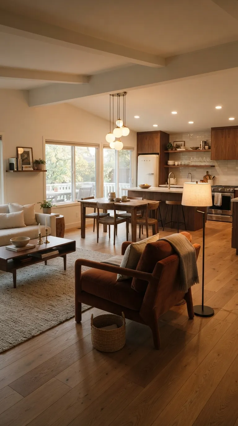 home design trends for open floor plans Layer Lighting Across the Whole Room