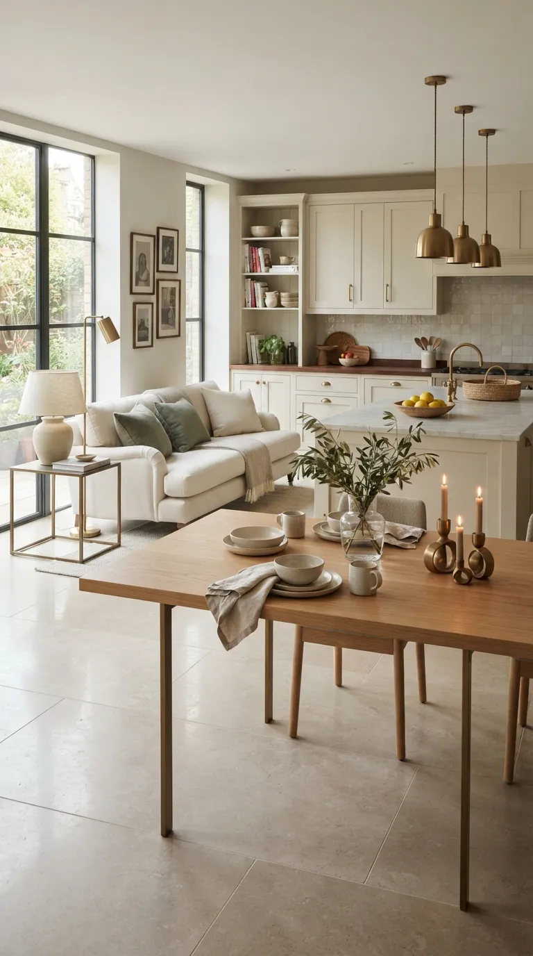home design trends for open floor plans Repeat Metal Finishes for a Polished Look