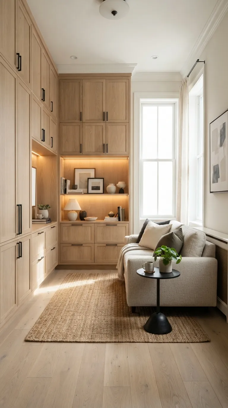 home design trends for small spaces Built-In Storage From Floor to Ceiling