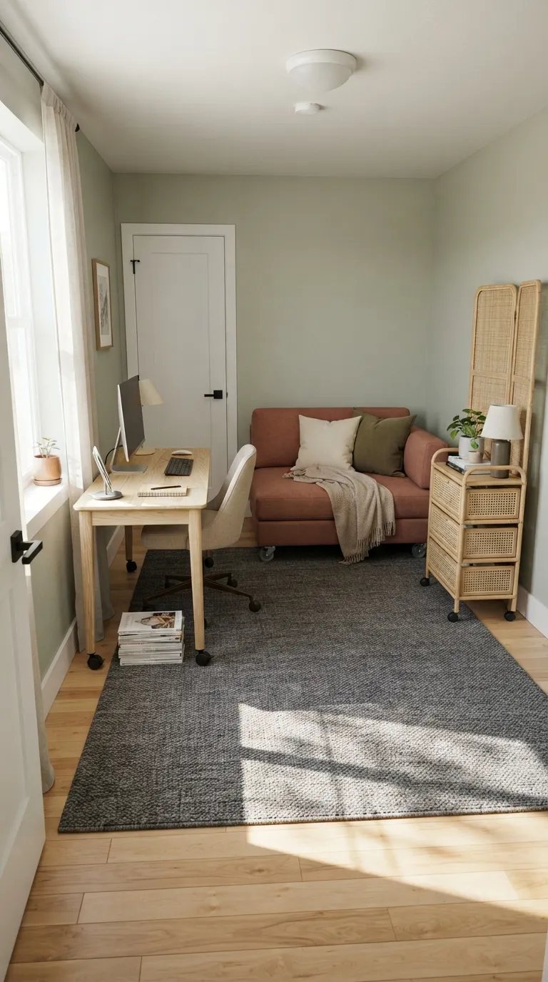 home design trends for small spaces Flexible Rooms With Furniture on Casters