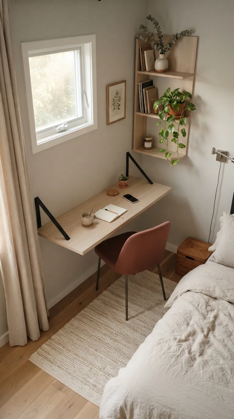 home design trends for small spaces Wall-Mounted Desks for Flexible Work Areas