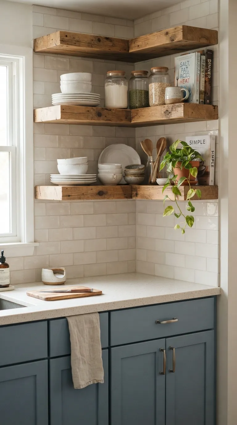 home design trends on a budget Open Shelving With Everyday Decor