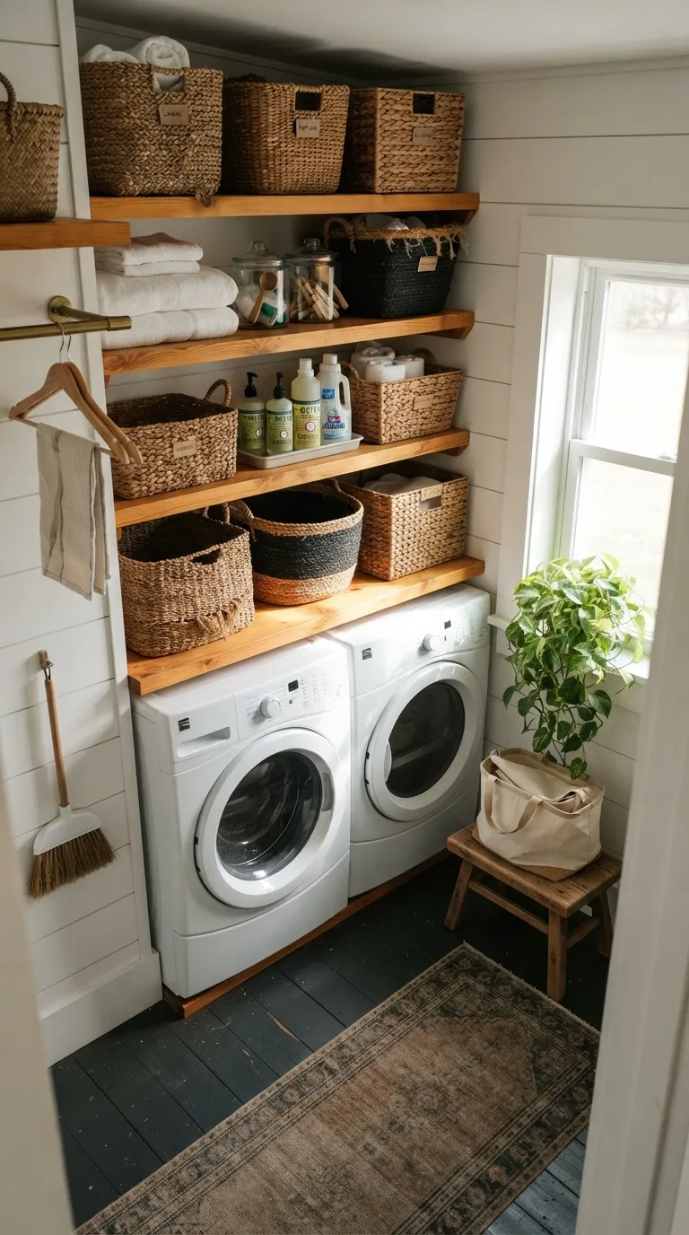 home design trends on a budget Thrifted Baskets for Stylish Storage