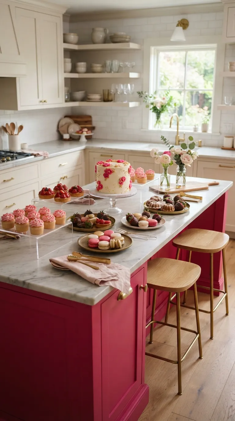 Hot Pink Birthday Fuchsia Dessert Bar