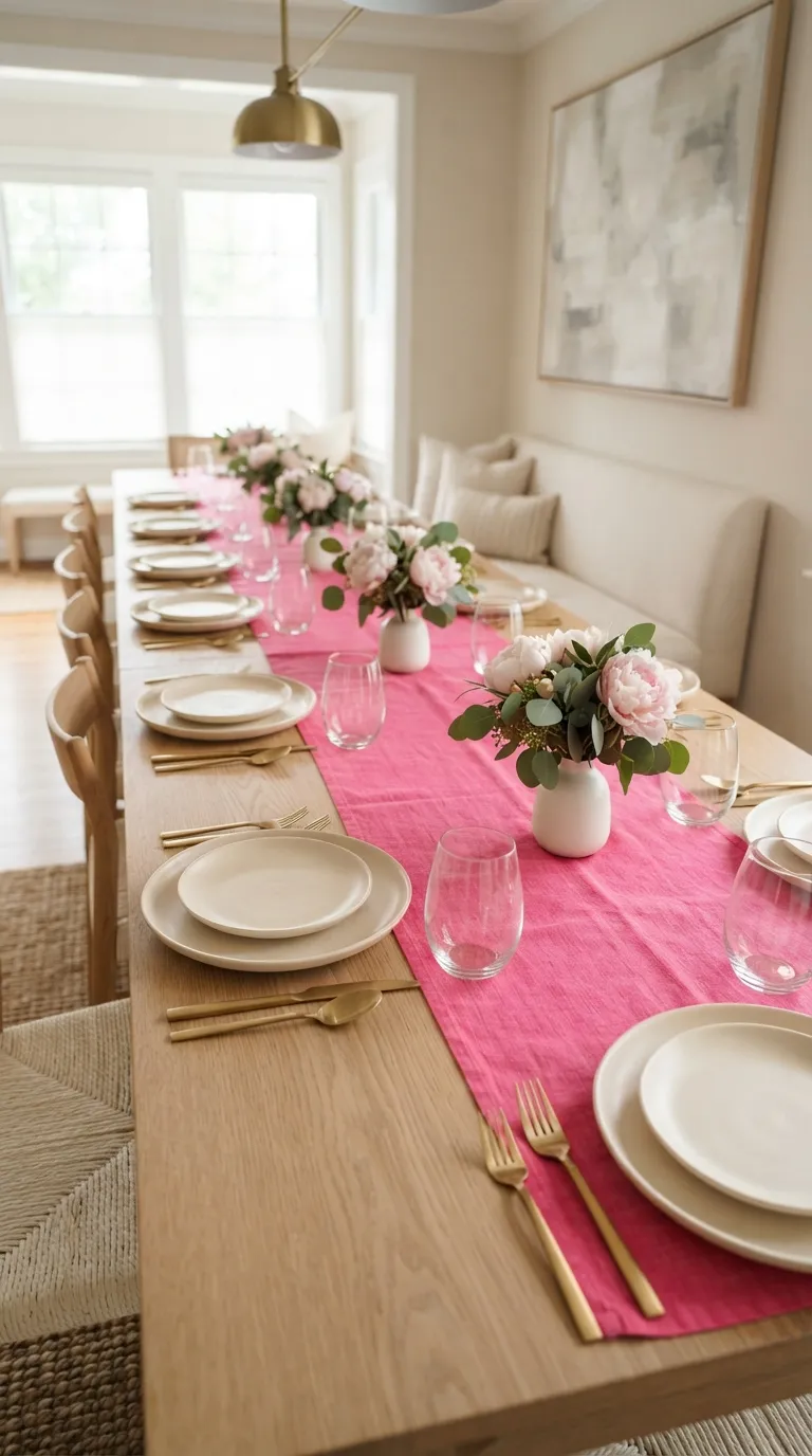 Hot Pink Birthday Hot Pink Table Runner