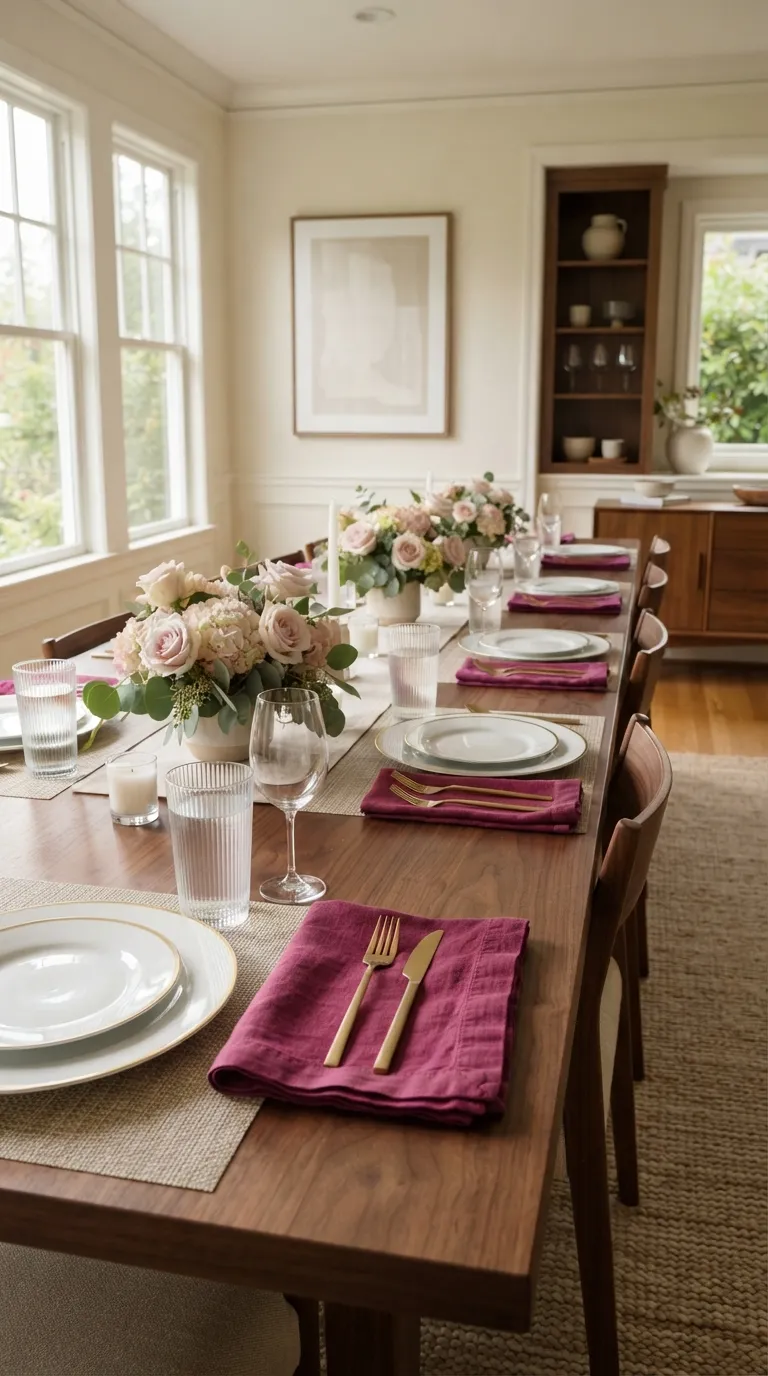 Hot Pink Birthday Magenta Table Setting