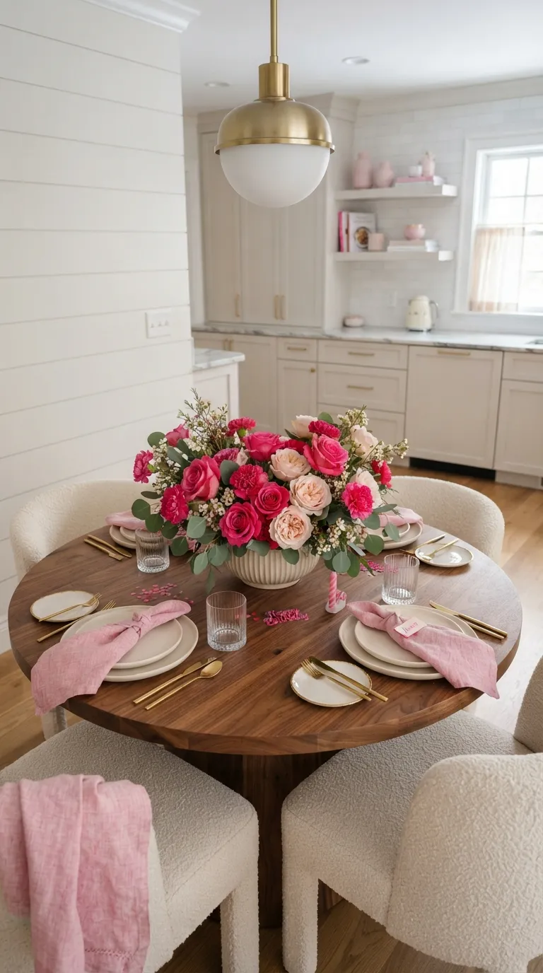 Hot Pink Birthday Pink Floral Centerpiece