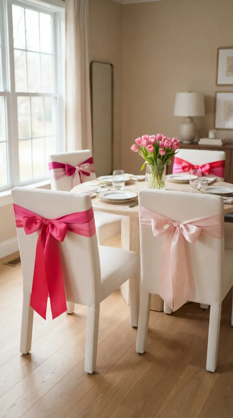 Hot Pink Birthday Pink Ribbon Chairs