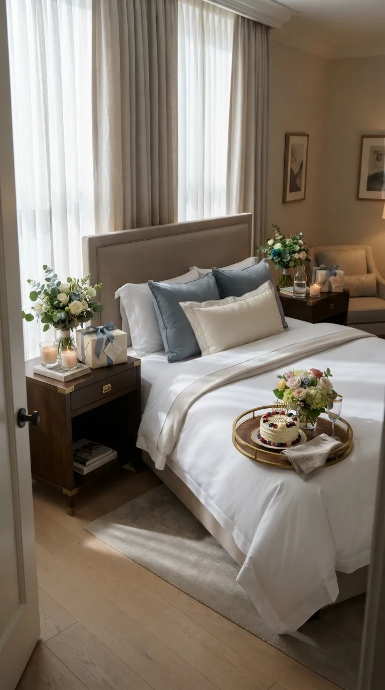hotel birthday decorations Bedside Birthday Surprise