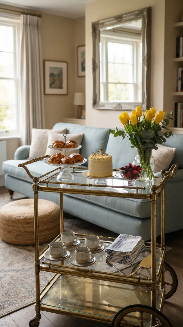 hotel birthday decorations Birthday Brunch Bar Cart
