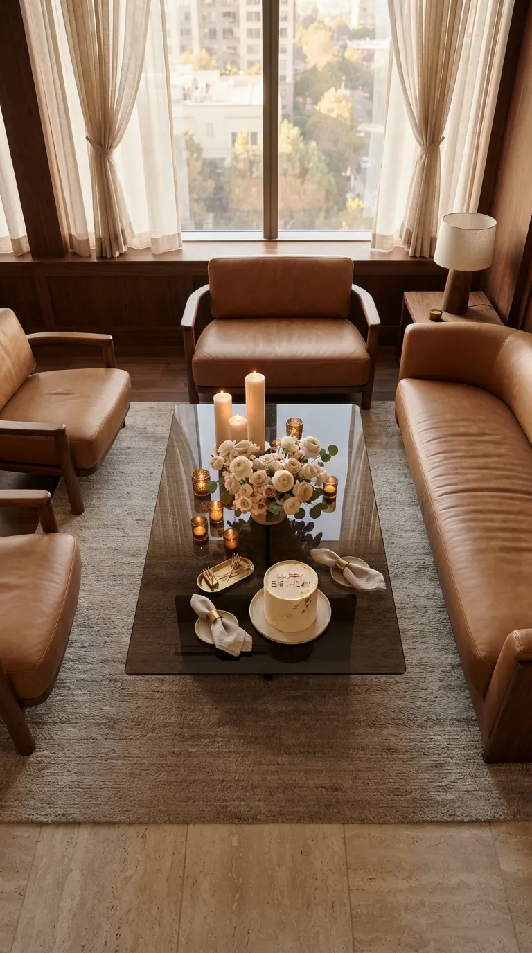 hotel birthday decorations Candlelit Coffee Table