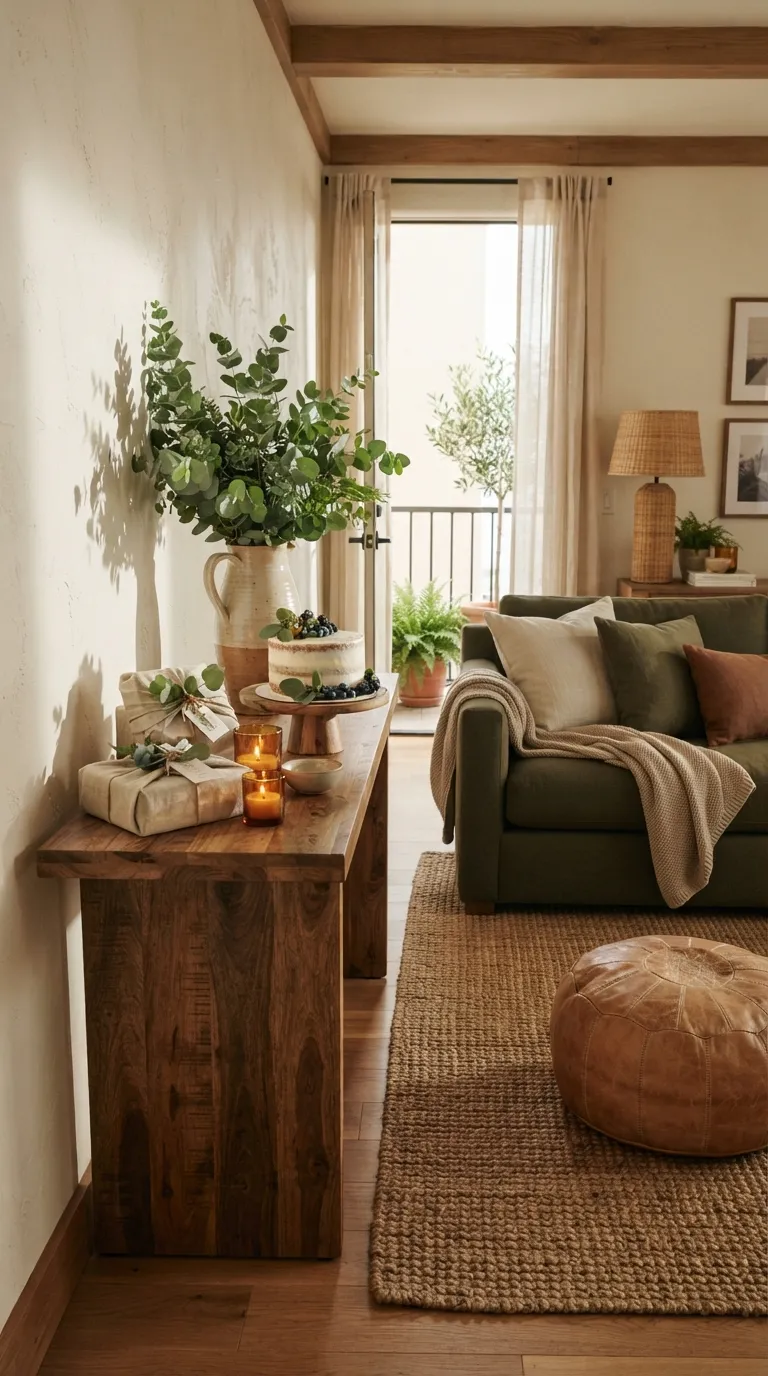 hotel birthday decorations Rustic Wood and Greenery Theme