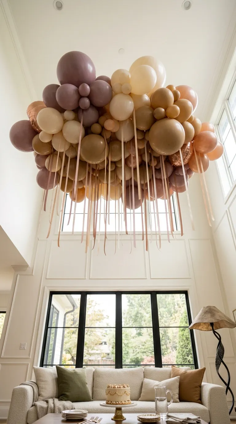 House Birthday Decorations Balloon Ceiling Cluster