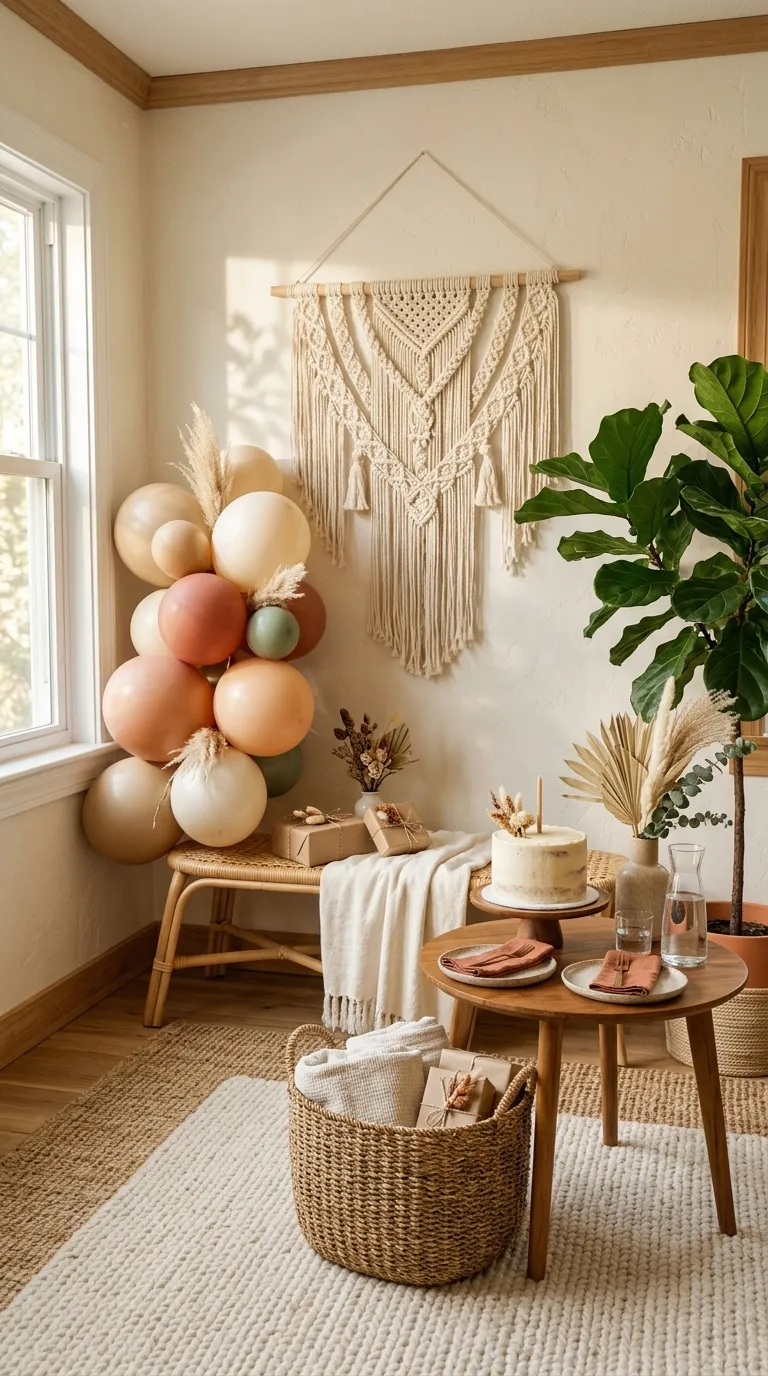 House Birthday Decorations Boho Birthday Corner