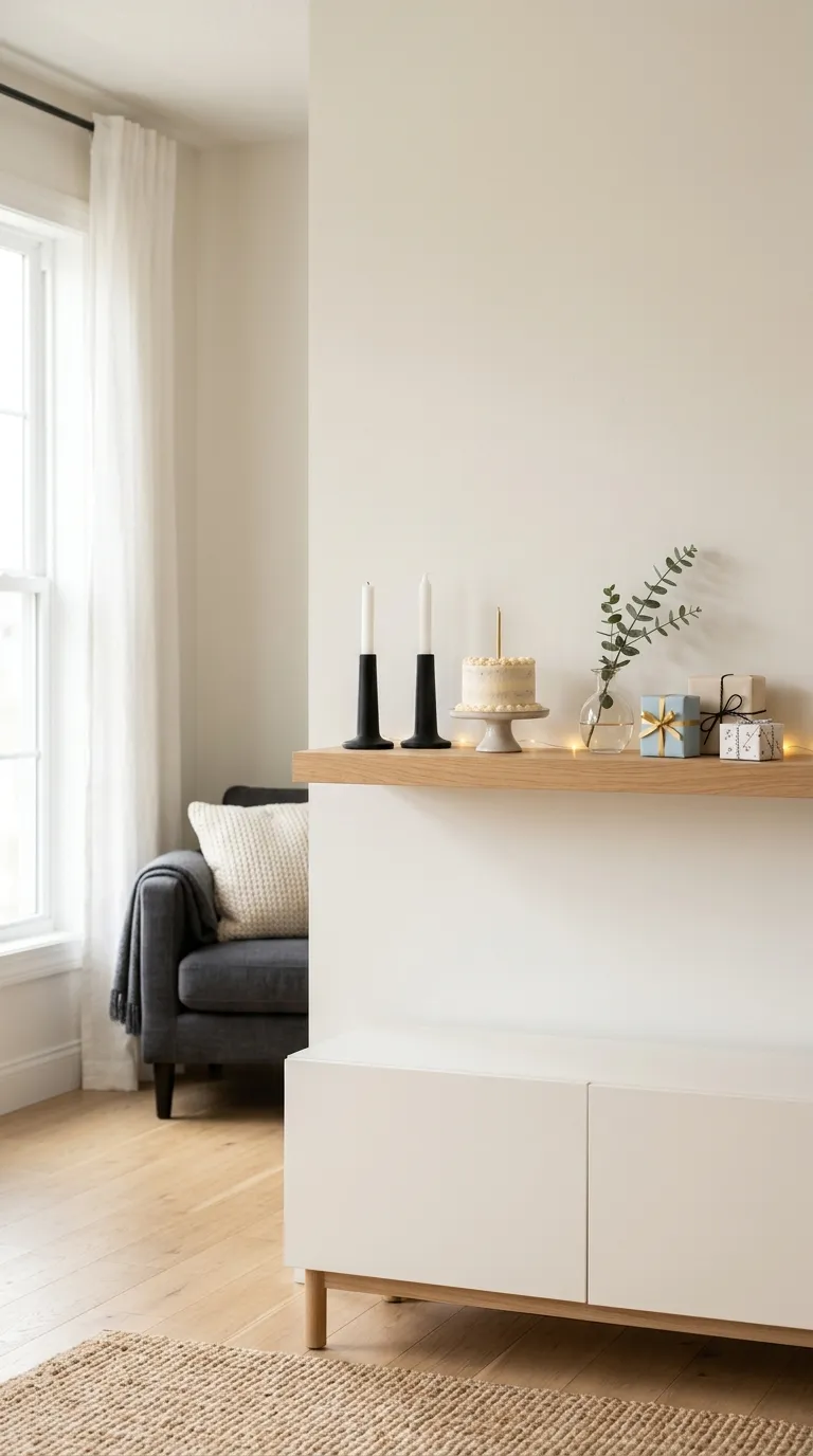 House Birthday Decorations Minimalist Party Shelf