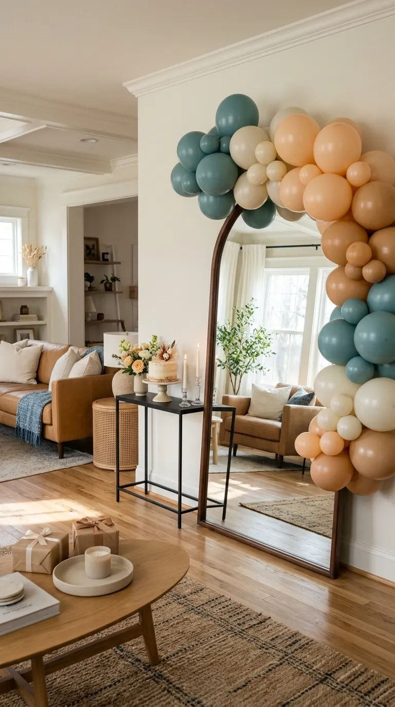 House Birthday Decorations Mirror Balloon Frame