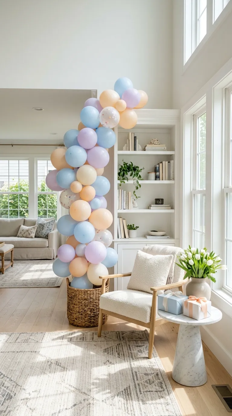 House Birthday Decorations Pastel Balloon Corner