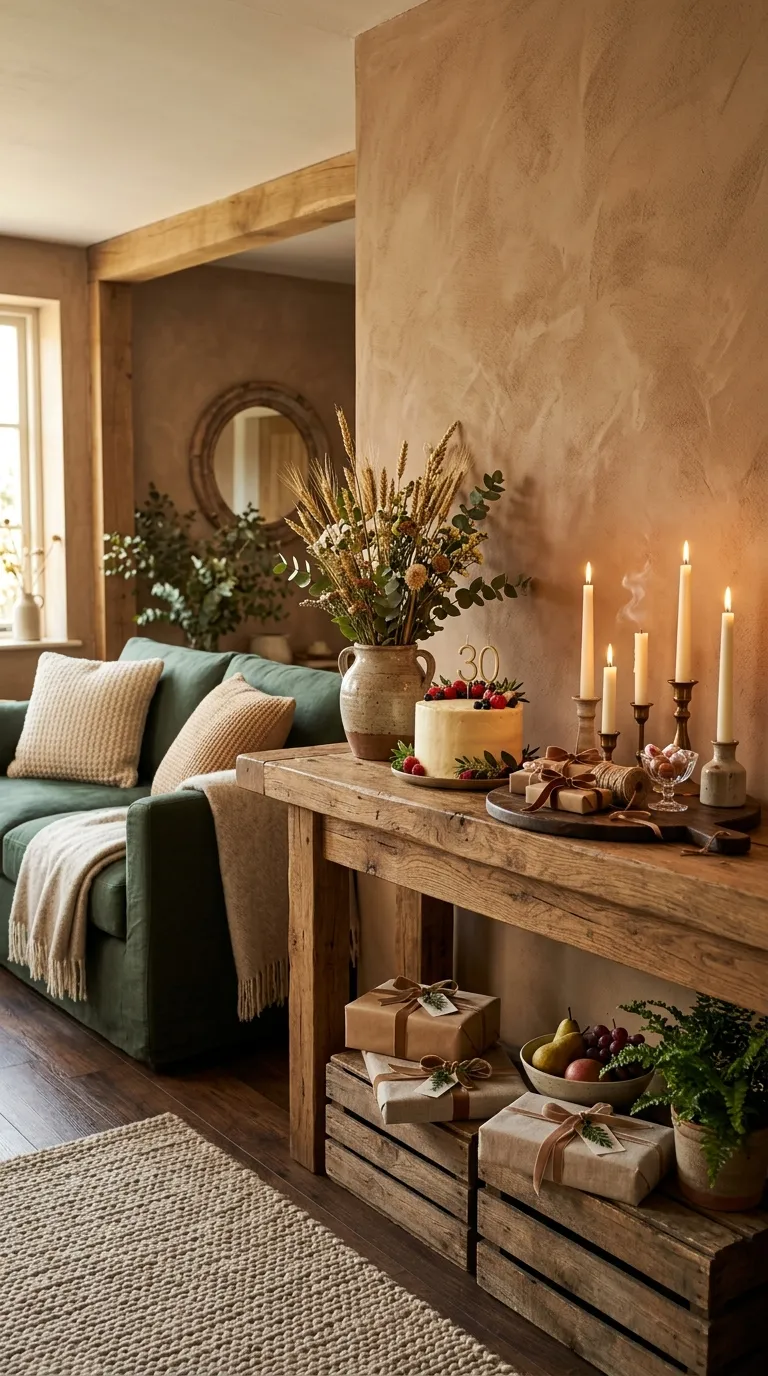 House Birthday Decorations Rustic Wood Accents