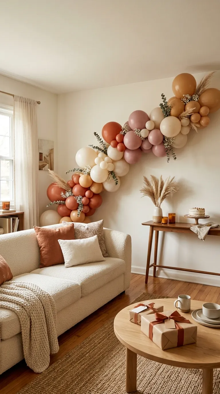 House Birthday Decorations Warm Balloon Garland
