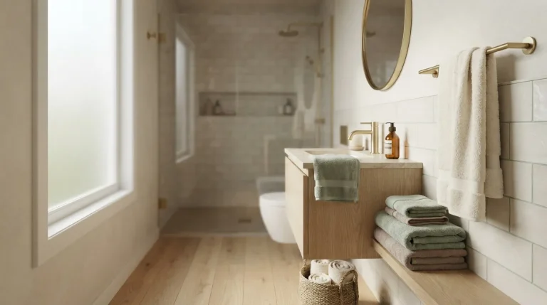 how to decorate bathroom towels for a small bathroom
