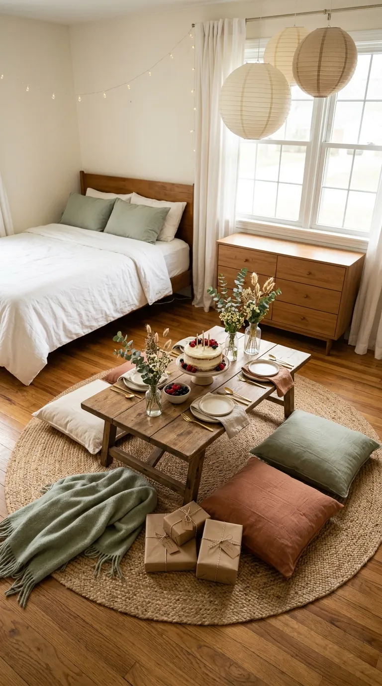 How To Decorate Birthday Room Floor Picnic Setup