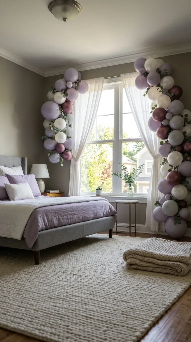 How To Decorate Birthday Room Window Balloon Clusters