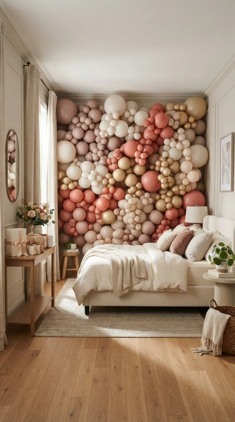 How To Decorate Room For Birthday Balloon Wall Focal Point