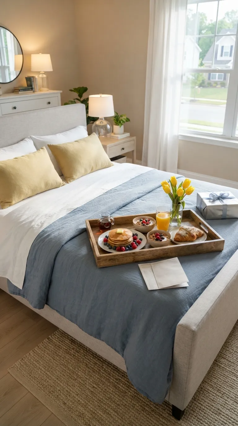 How To Decorate Room For Birthday Birthday Bed Breakfast Setup