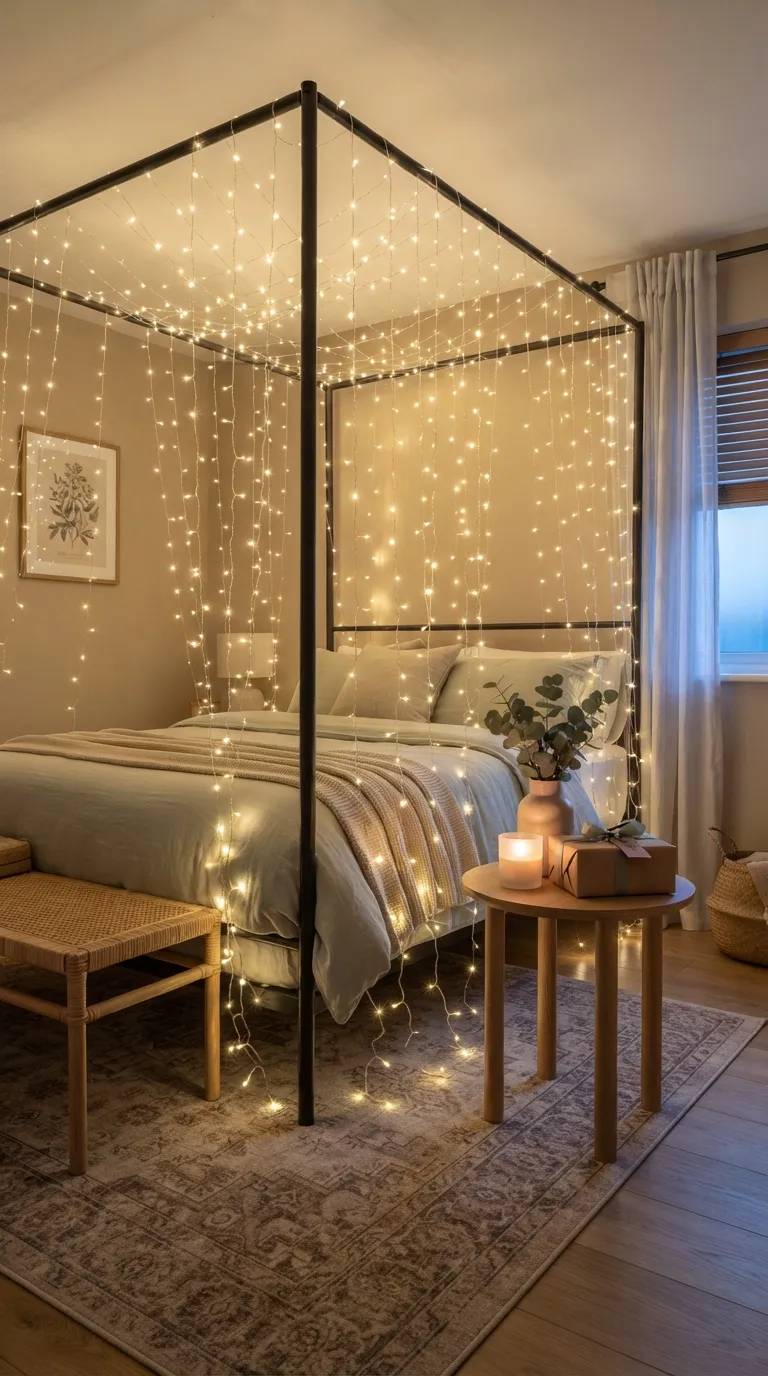 How To Decorate Room For Birthday Cozy Fairy Light Canopy