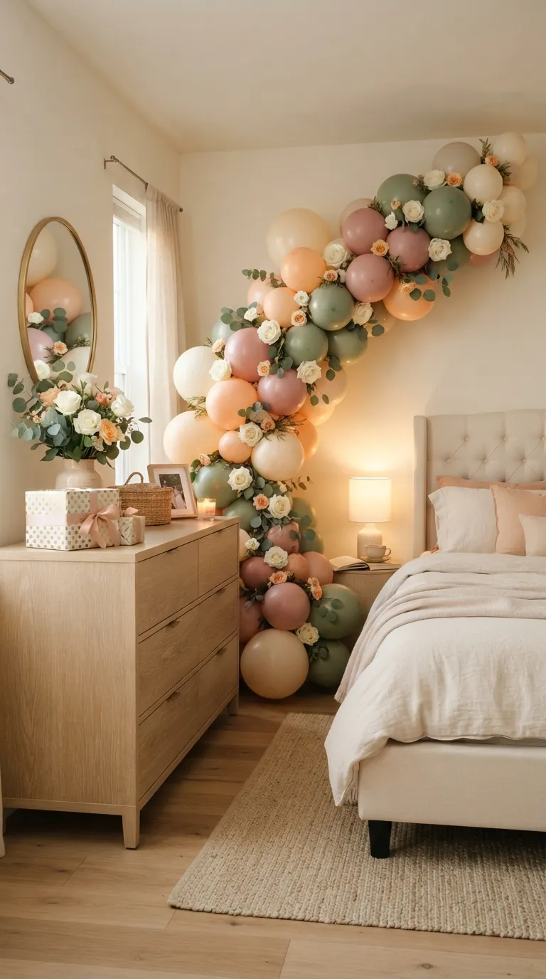 How To Decorate Room For Birthday Floral Balloon Garland