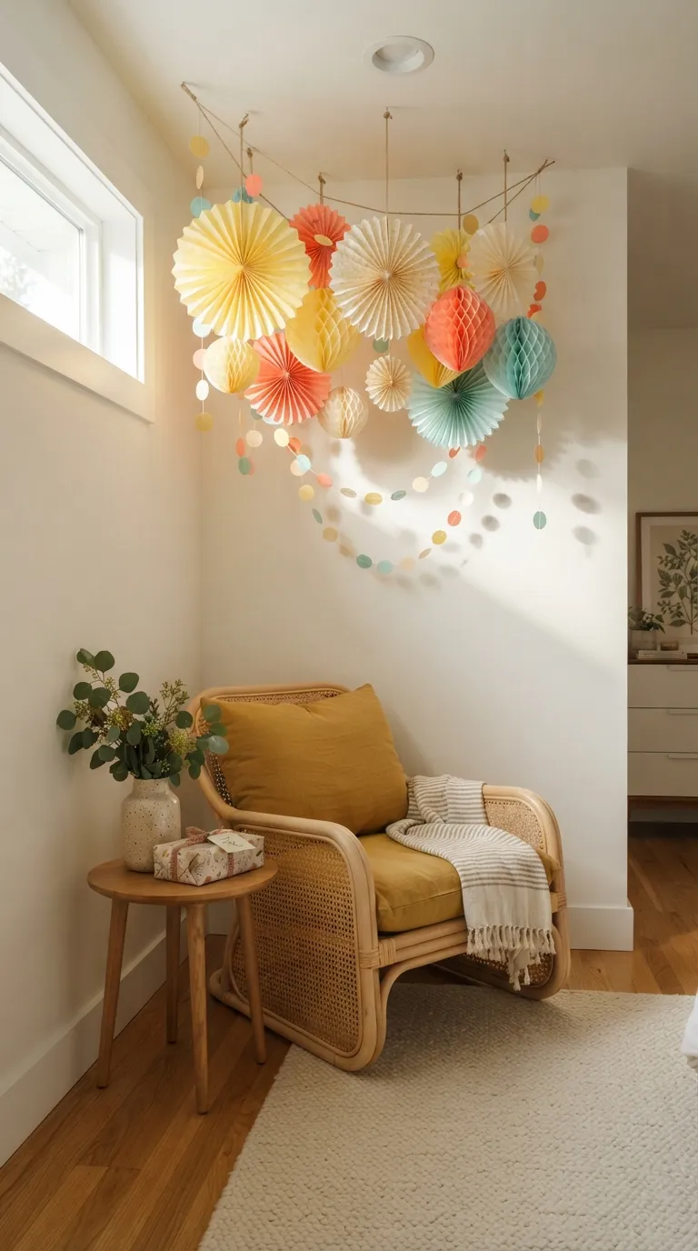 How To Decorate Room For Birthday Hanging Paper Decorations
